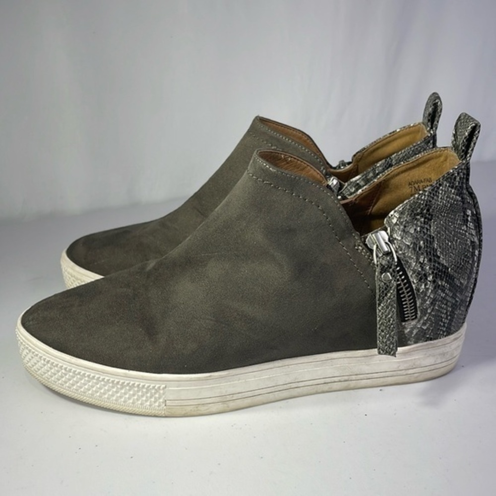 Susina ADARA-FAB gray and snakeskin look internal platform sneakers